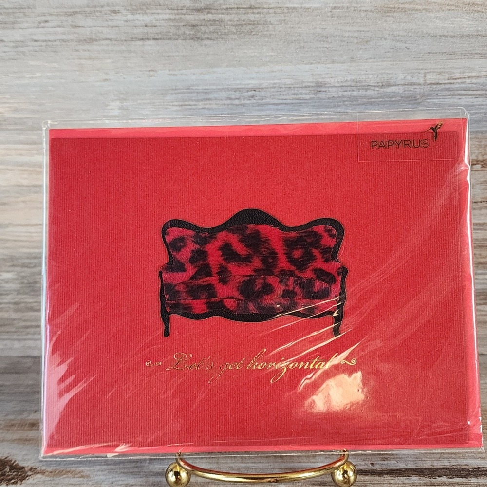 Papyrus Romantic Gorgeous Craft Style Sexy Fun Playful Animal Print Valentine's